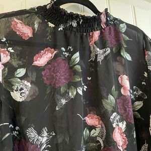 Long Sleeve 100% Mesh Blouse